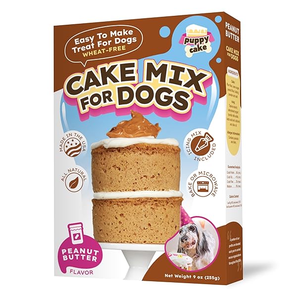 PUPPY CAKE PEANUT BUTTER DOG BIRTHDAY CAKE MIX...
