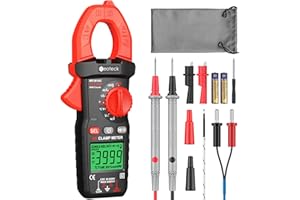 Neoteck Clamp Meter 4000 Counts Amp Meter for TRMS AC Current AC/DC Voltage 600A Auto Range Digital Multimeter with Capacitance Continuity Resistance NCV Diode Test for Car Electric Cabinet