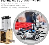 CNBTR N20 DC 3V Mini Gear Motor 16RPM Micro Turbo Worm Reduction Motor view 3
