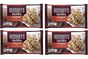 Smiling Sweets Hershey Cinnamon Baking Chips Great for baking and Snacking on, Perfect to Give a Bag and Use a Bag for Yourself, Use Anytime and Especially During the Holidays - 10 oz Bags (Pack of 4)