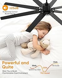 72 inch Large Ceiling Fans with Lights and Remote