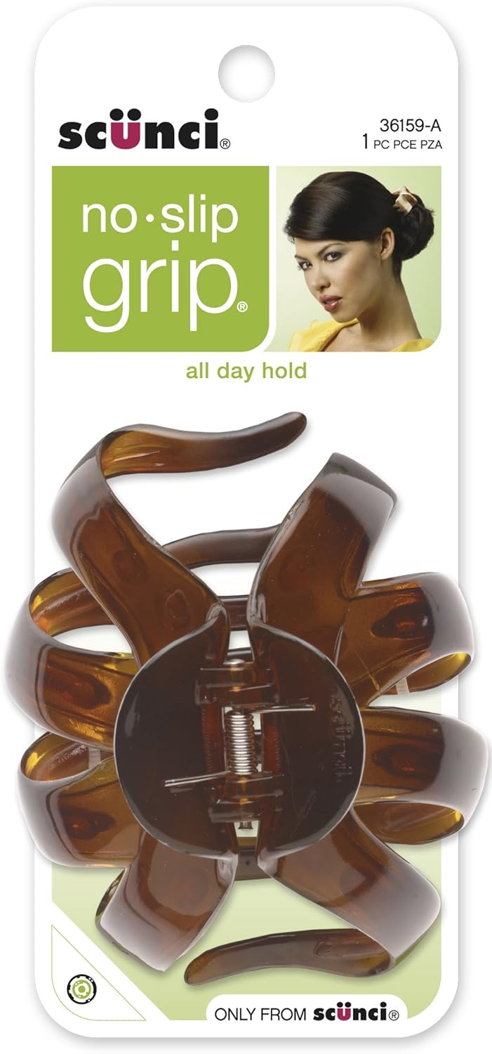 Scunci No-slip Grip Octopus Clip, 8.5 Cm, Colors may vary (3615903A048), Black