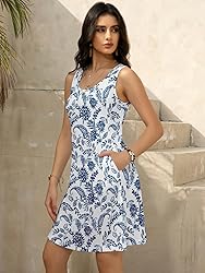 LUXVEER Women's Summer Dress 2025 Sleeveless Floral