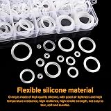 Lyeteung 260pc White Silicone O-Ring Gasket Assortment Kit Plumbing Auto view 3