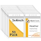 Fushing Pack of 50 Clear Plastic Vertical Badge