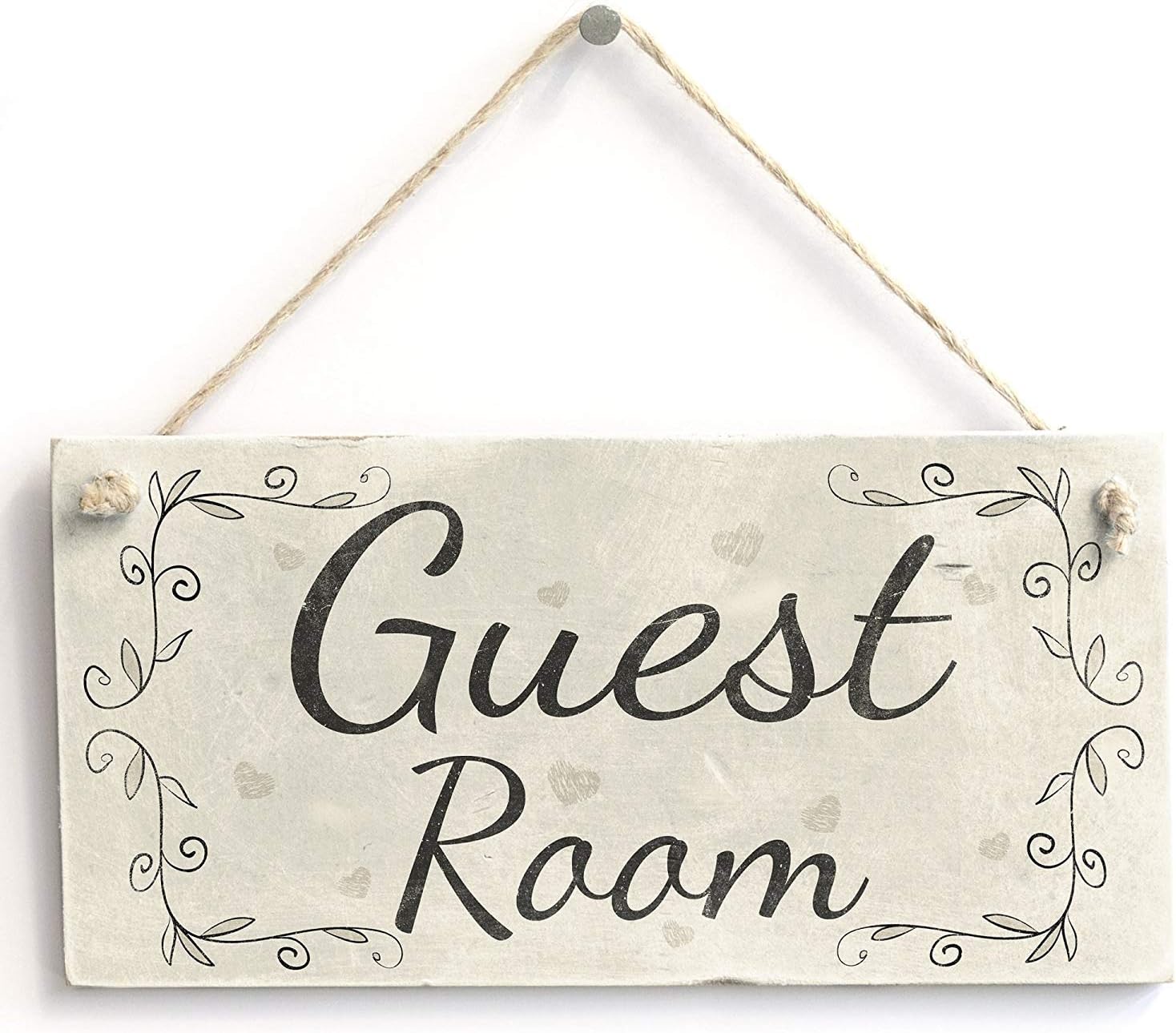 Guest Room - Vintage Style PVC Door Sign/Plaque Bedroom