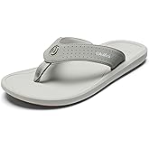 OLUKAI Ki'i Men's Beach Sandals, Quick-Dry Flip-Flop Slides, Water Resistant & Lightweight, Compression Molded Footbed & Ultra-Soft Comfort Fit