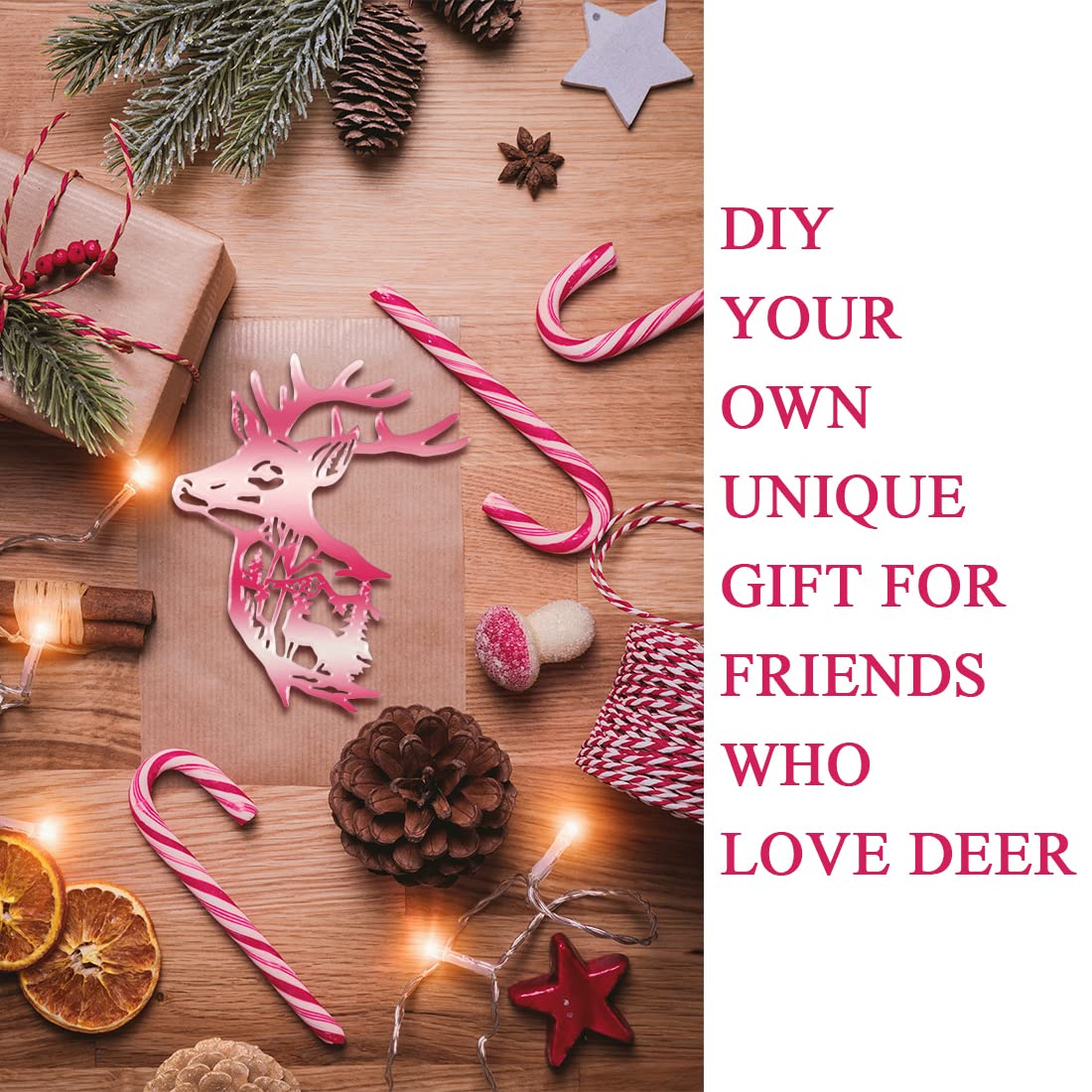 Deer Wall Hanging Resin Silicone Mold, Deer Antlers Epoxy Casting Mold for Wall Decor, DIY Christmas Elk Door Art Home Party Unique Decoration