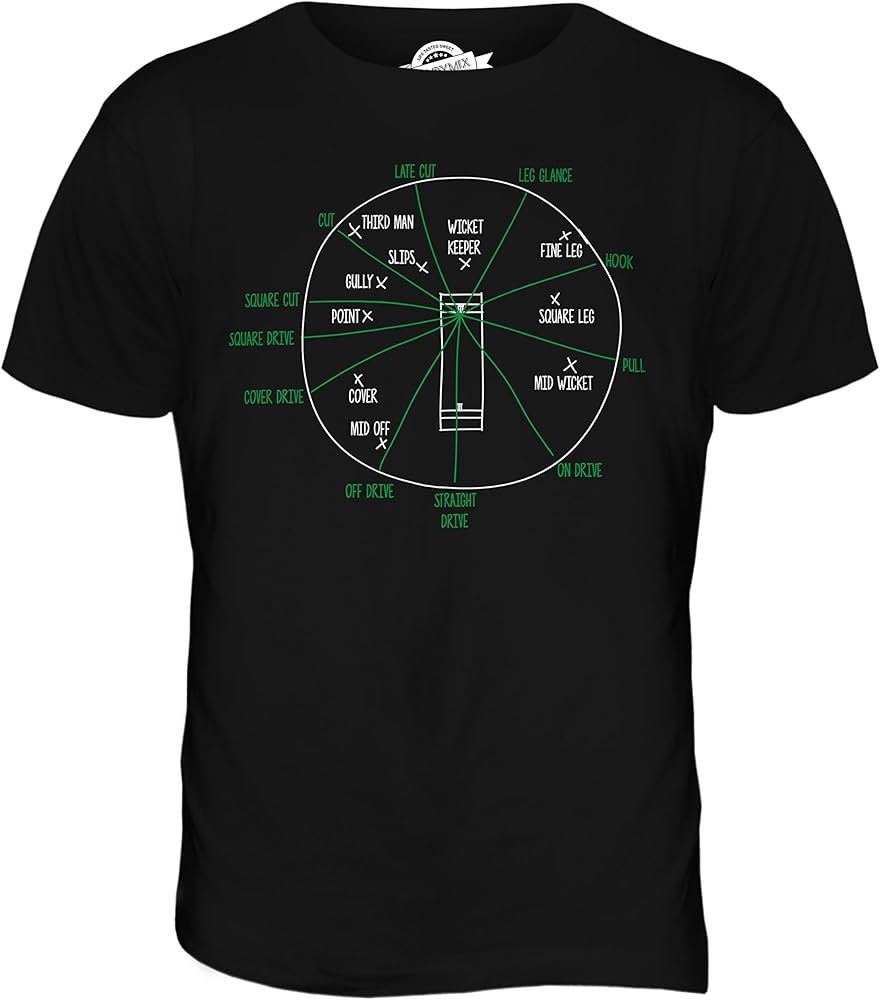 cricket fielding positions t shirt