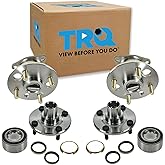 TRQ 2 Piece Wheel Bearing & Hub Assembly Set Compatible with 1998-2002 Chevrolet Prizm 1993-1997 Geo 1993-2002 Toyota Corolla