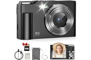 Digital Camera COLALY with 8GB SD Card Autofocus 48MP,Kids Camera with 16X Zoom Anti Shake,2.4’’ Screen Small Compact Portabl