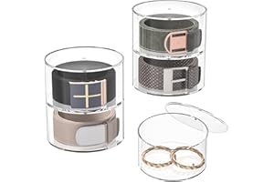 Hongtuocb 5 Layers Acrylic Belt Organizer for Closet, Belt Holder for Accessories, Scarves, Ties, Jewelry, Bracelets-Space-Sa