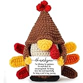 Funny Mini Handmade Crochet Emotional Turkey Support Appreciation Gifts for Women, Men, Teachers, Friends, Doctor, Coworker, Priest, Retirement Decorations Gift, Cute Christmas White Elephant Gifts