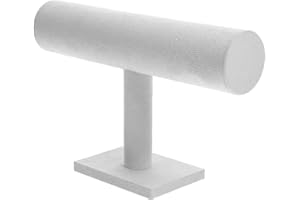 NULYLU Wooden Bracelet Organizer Stand for Watches and Jewelry Compact Display Rack for Women and Men