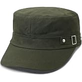 WULIQIUQIU Army Cadet Cap for Men Women Military Flat Top Cap Baseball Caps | Unisex Basic Military Cap, Adjustable Baseball Cap, Cadet Hat