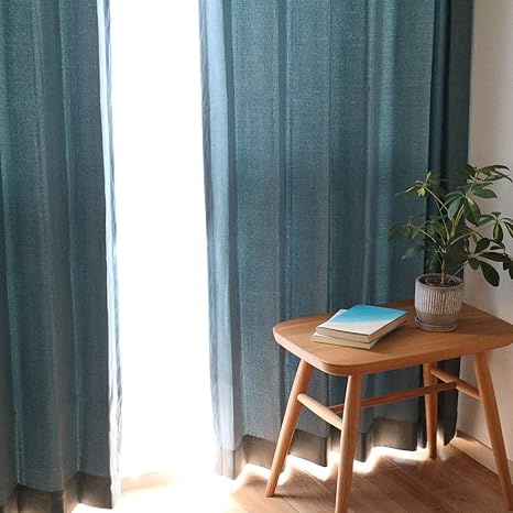 Amazon マナベインテリアハーツ 4枚組み カーテン スマート 100x0cm ブルー カーテン オンライン通販