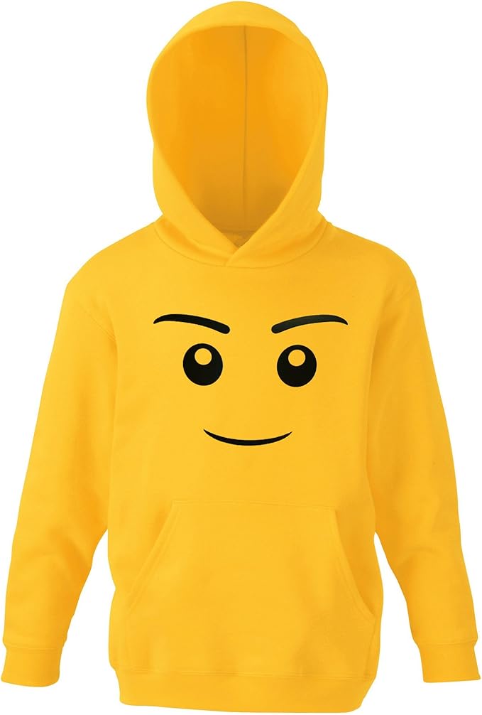 Ryware Yellow Smiley Boys Girls Childrens Yellow Hoodie Amazon.co.uk