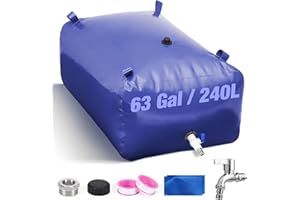 Large Water Storage Bladder PVC Collapsible Water Tank Containers for RV, Camping, Emergency Water
