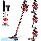 elezon A200 Cordless Vacuum Cleaner with 18000Pa Powerful Suction, 38 Min Runtime, 2200mAh Battery, HEPA Filter, Portable Stick Vacuum for Hardwood Floor, Lightweight Handheld for Home, Pet Hair, Car