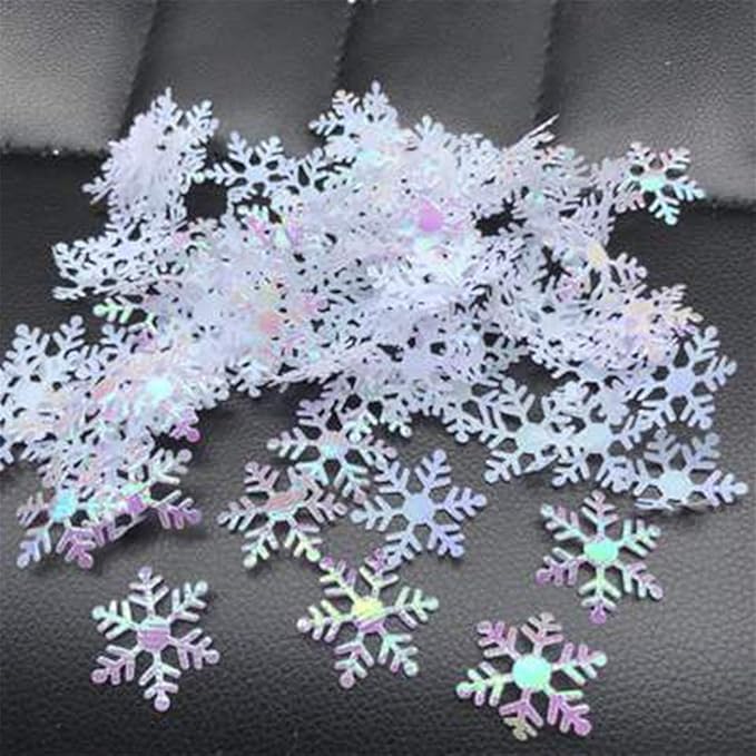 Download Ejy Pack Of 300 White Snowflake Christmas Tree Trims Craft Embellishments Christmas Craft Supplies Amazon Co Uk Kitchen Home PSD Mockup Templates