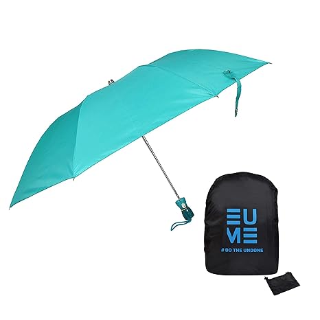 Combo of 2 Fold Auto Open Umbrella and EUME 30Ltr Rain & Dust Cover for Backpack