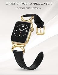 Minyee Leather Band Compatible with Apple Watch
