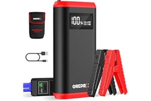 GREPRO Booster Pack Jump Starter, 3000A Car Battery Booster Jump Starter Portable for Up to 10L Gas or 8.0L Diesel Engines, 1