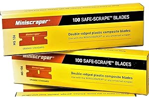 MINISCRAPER Plastic Razor Scraper Blades Double Edged (1 Pack)