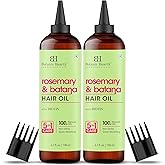 Botanic Hearth Hair Oil for Hair Growth & Home Hair Perm Kit | Strengthening Dry, Frizzy, Damaged Hair & Scalp Treatment | Rosemary Batana Hair Oil – 6.7 Fl Oz (2 Pack)