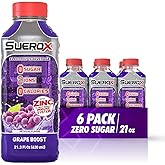 SueroX Sugar Free Sports Drink for Hydration and Recovery, Electrolyte Hydration Drink with 8 Ions, Zero Calorie Sports Drinks, Grape Boost, 21.3 Fl Oz, 6 Count