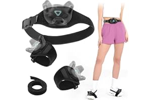 Park Sung Tracker Straps and Belt, Foot Trackerstrap for HTC Vive Tracker, Full Body Tracking, Adjustable, Structure and Material Upgrade, 1TrackBelt+2 TrackStraps+1 Ankle Strap