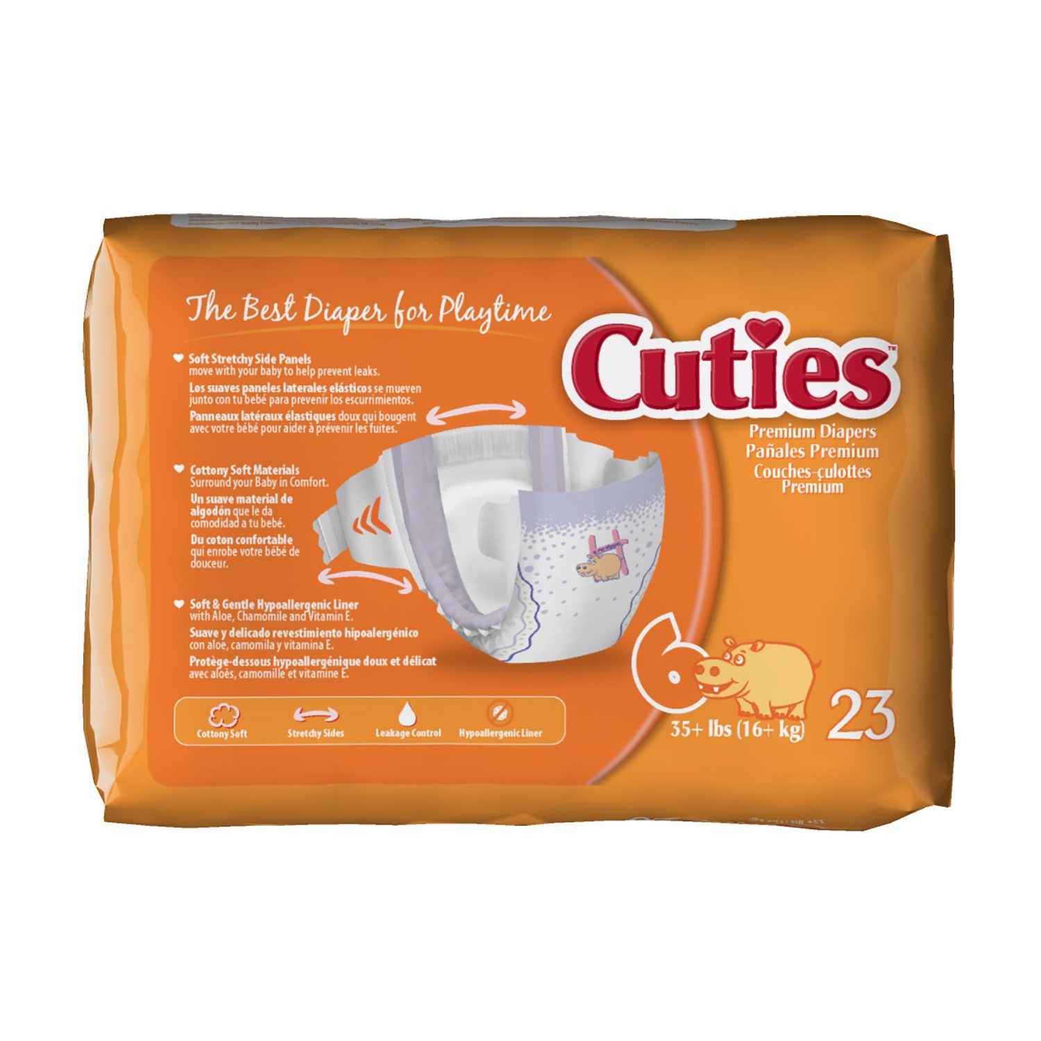 Galleon Cuties Baby Diapers, Size 6, 23Count, Pack Of 4