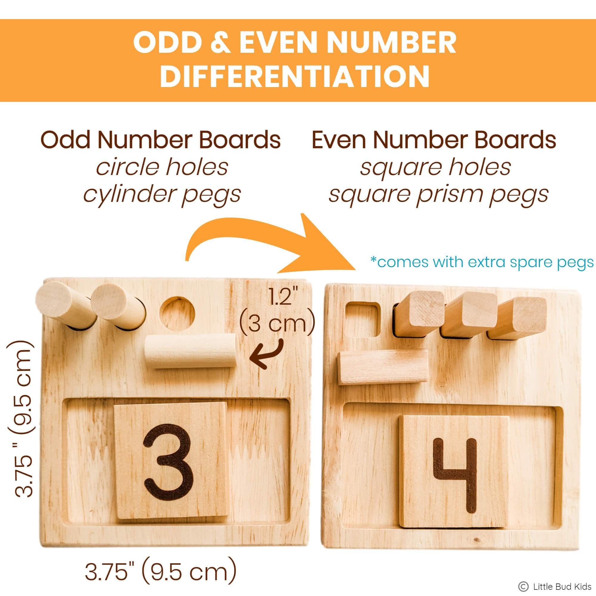 LITTLE BUD KIDS Counting Pegs - A Ten Frame Math Game with Addition and Subtraction Flash Cards, A Wooden Montessori Math Toy & Math Manipulatives Number Peg Boards for Kids 3 4 5 6 7