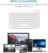 PINKCAT Bluetooth Keyboard Ultra-Slim Wireless UK Layout Built-in Battery view 3