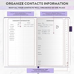 Address Book with Alphabetical Tabs，Hardcover