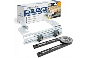 AltitudeCraft 2-in-1 Crown Molding Jig & Miter Saw Protractor Set - Eliminates Math & Guarantees Stability for Precise Trim Cuts Fits DEWALT DWS780 DW718 DW716 & More
