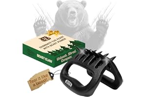 DISC LIVING Beast Badge Beast Claws Meat Shredder for Pulled Pork, BBQ & Grilling – Durable BPA-Free ABS Plastic Meat Claws for Chicken, Brisket, Turkey – Dishwasher Safe BBQ Tools & Funny Gift for Men Pitmasters