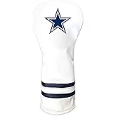 Team Golf NFL White Vintage Fairway Golf Club Headcover, Form Fitting Design, Retro Design