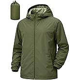 UIQUR Men's Rain Jacket Windbreaker Waterproof Jacket Raincoat Cycling Running Hiking Gear Hood Lightweight Packable
