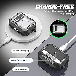 RFUNGUANGO for AirPods Pro Case Cover with Cleaner