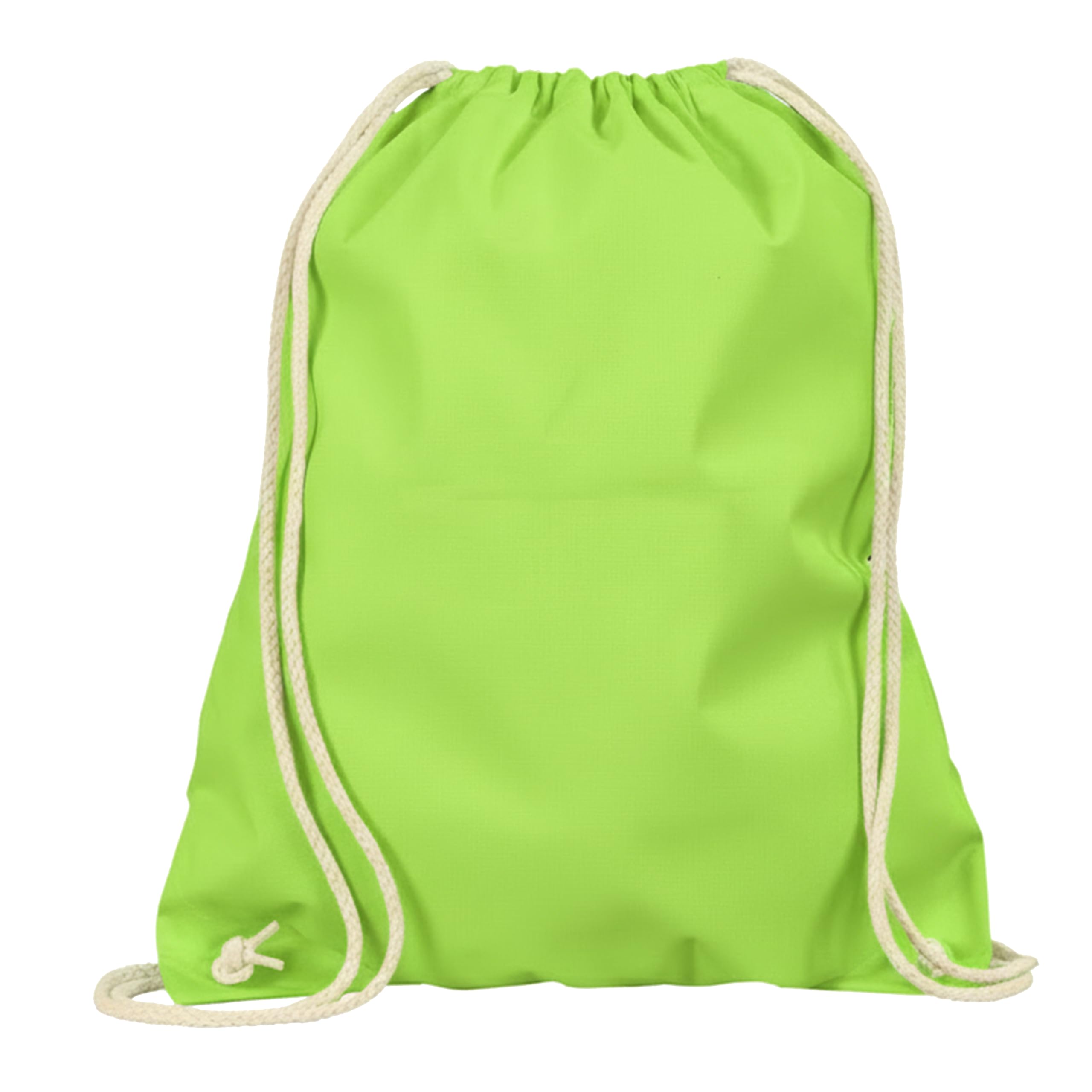 Veproli Cotton Gym Bag Sports Bag Drawstring Bag Gym Bag Jute School Backpack, light green, One Size
