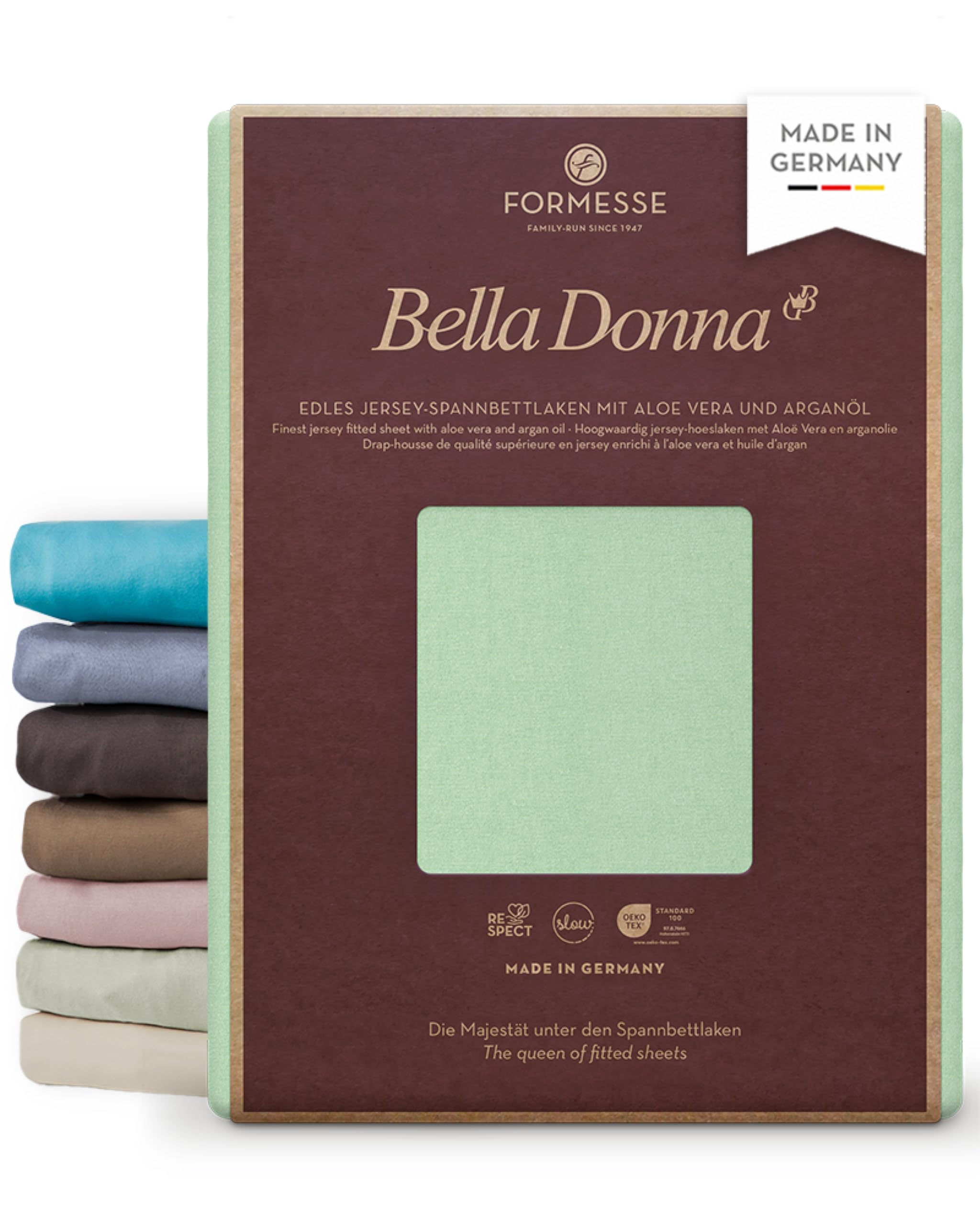 Formesse Bella Donna Jersey Fitted Sheet Mint 90 x 190-100 x 220