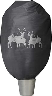 Windhager Winter-Deko-Vlieshaube Protect XXL, Kälteschutz, Frostschutz, Gartenvlies, Abdeckvlies, Hirsch-Motiv, Größe XXL, 1,4 x 2 m, anthrazit, 07397