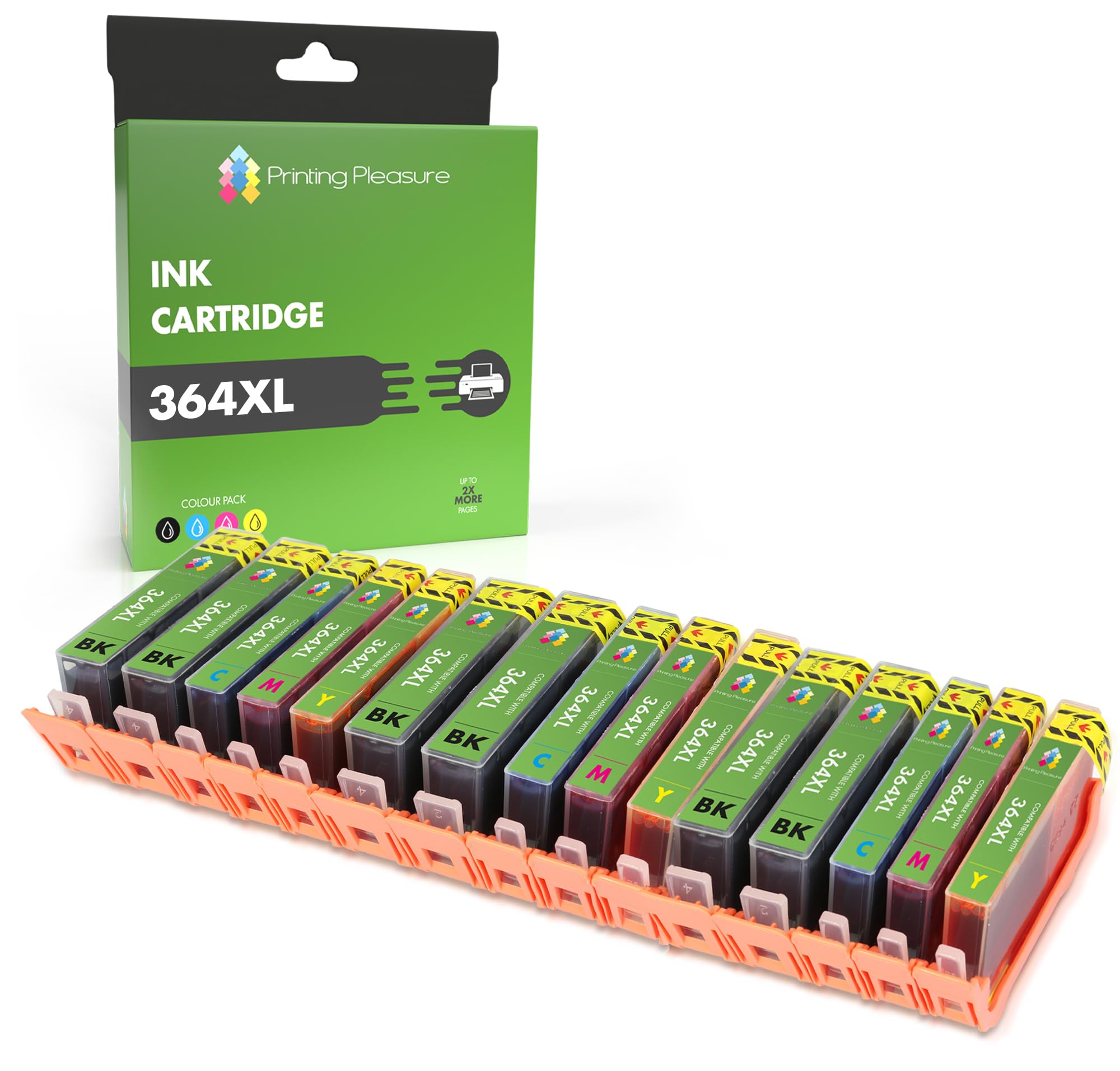 Printing Pleasure 15 (3 SETS + 3 BLACK) Compatible Ink Cartridges Replacement for 364XL Photosmart 5510 5514 5515 5520 6510 6520 B110 B209 B210 Deskjet 3070A 3520 Officejet 4610 4620, High Capacity