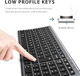 iClever Wireless Keyboard Bluetooth Multi-Device UK Layout Black view 2