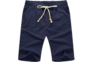 Sailwind Men's Linen Shorts Casual Drawstring Summer Beach Short