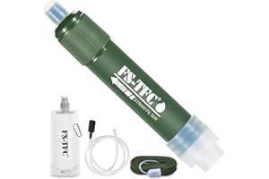 FS-TFC Personal Water Filter Straw Mini Water Purifier Survival Gear for Hiking, Camping, Travel and Emergency Preparedness