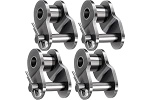 Isslly 4 PCS #60 Roller Chain Offset Half Link, Carbon Steel Half Roll Chains Connecting Link, Crank Link