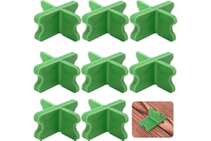 Nkiy Quen 8 Pcs ABS Deck Spacer Tool,4 Thicknesses Deck Board Spacers(1/16", 1/8", 3/16", 1/4"),Green Deck Spacers Assorted for Pressure Treated Composite Decking