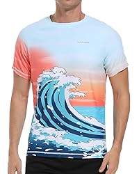 VAYAGER Mens Swim Shirts UPF 50+ Rash Guard for Men